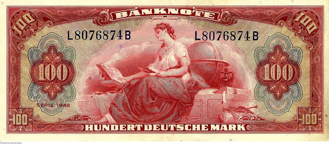 Deutsche Mark - Banknoten im Jahr 1948