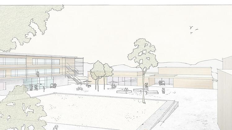 Der geplante Campus der drei Schulen ist im Mittelpunkt des Schulzentrums angesiedelt.