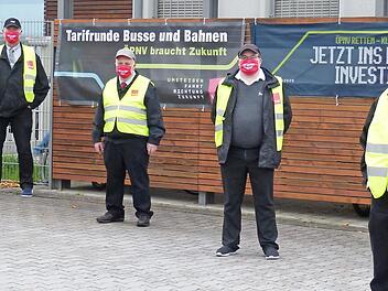 Die Busfahrer in Bamberg streikten, um den Druck auf die Tarifverhandlungen zu erhöhen. Foto: Julian Megerle