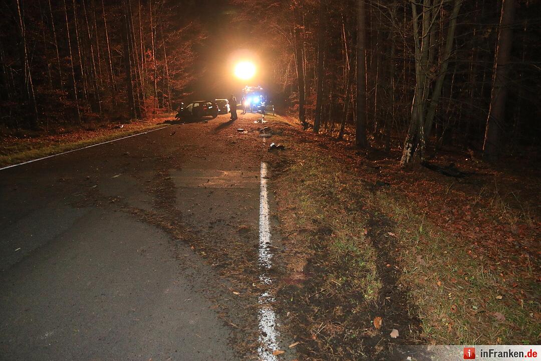 Schwerer Unfall wegen Wildwechsel bei Oberhaid