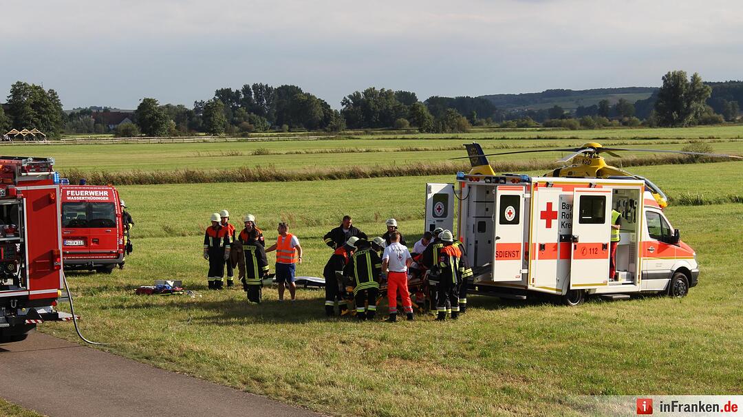Unfall bei Wassertrüdingen im Landkreis Ansbach