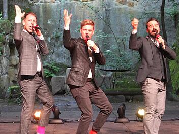 Die Gruppe "Viva Voce" begeisterte mit ihrem Jubiläumsprogramm "Es lebe die Stimme" auf der Naturbühne Trebgast.Sonny Adam