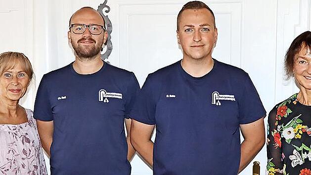Der neue Wassermeister Christian Ru&szlig; (Zweiter v.l.) wurde von Burgkunstadts B&uuml;rgermeisterin Christine Frie&szlig; (rechts) und Heike Eber von der Stadtverwaltung ebenso begr&uuml;&szlig;t wie der neue technische Mitarbeiter in der Wasserversorgung, Dennis Saks.