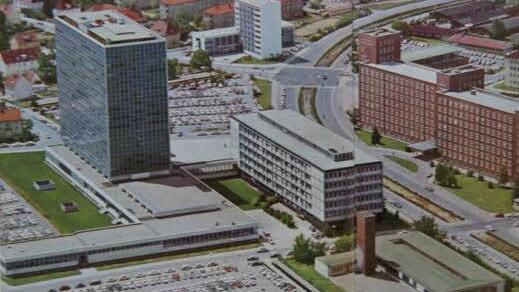 Verwaltungsgebäude. Foto: Siemens Corporate Archives