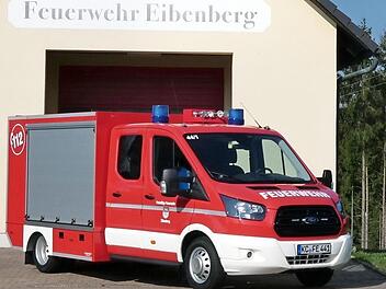 Im Jubiläumsjahr darf sich die Feuerwehr Eibenberg über ihr neues Tragkraftspritzenfahrzeug freuen. Foto: Heike Schülein