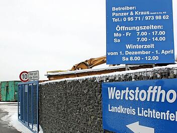 Der Lichtenfelser Wertstoffhof an der Krappenrother Straße Foto: Matthias Einwag