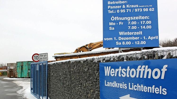 Der Lichtenfelser Wertstoffhof an der Krappenrother Straße Foto: Matthias Einwag