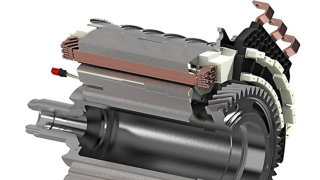 Der E-Motor liefert eine maximale Dauerleistung von 180 kW und ein maximales Drehmoment von 950 Nm.