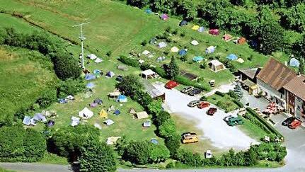 Der Zeltplatz aus der Luft