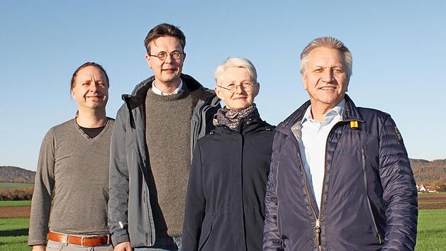 Die neue Vorstandsmannschaft des Imkervereins: (v. l.) Bastian Hammer, Johannes Gründel, Maxi Kiefer und Klaus Dinkel
