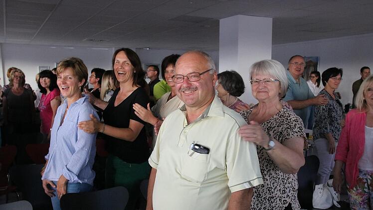 Die Besucher konnten die Methode selbst ausprobieren. Foto: Jürgen Gärtner