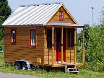 Acht Quadratmeter, vier Räder: So sieht dieses "Tiny Haus" in Staufen bei Freiburg aus.  Symbolfoto: Hanspeter Brunner