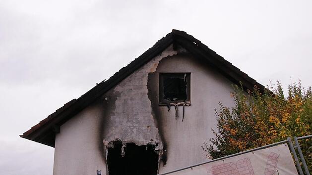 Das Wohnhaus in der Bergstra&szlig;e ist nach dem Brand zerst&ouml;rt und nicht mehr bewohnbar.Benedikt Borst