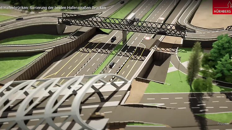Nürnberg: Neubau der Hafenbrücken beschlossen - Behelfsbrücken bis Herbst 2023
