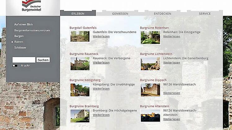 So sieht eine der Seiten der neuen Homepage aus.