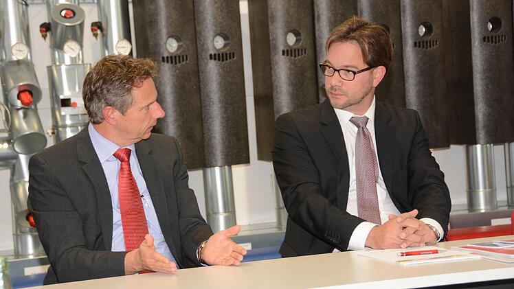 Parlamentarischer Staatssekretär Florian Pronold zu Gast bei Glen Dimplex in Kulmbach. Foto: Dagmar Besand
