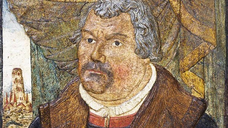 Bildnis Martin Luthers, wie es Albert von Soest (um 1520/25 - 1589) als Pappmaché (Cartapesta)-Relief schuf. Es wurde auf der Veste Coburg von Direktor Klaus Weschenfelder gegenüber der von Lucas Cranach d. Ä. geschaffenen Vorlage präsentiert. Zu sehen ist auch ein Beispiel für die unablässige Fortführung der Cranach-Typik, auch in eher grober Nachahmung. Foto: Carolin Herrmann