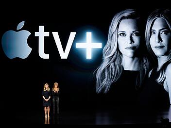 "Apple TV Plus" soll ab Herbst 2019 an den Start gehen. Am Montagabend (25. März 2019) hat Apple seinen neuen Streamingdienst vorgestellt. Foto: Tony Avelar/AP/dpa