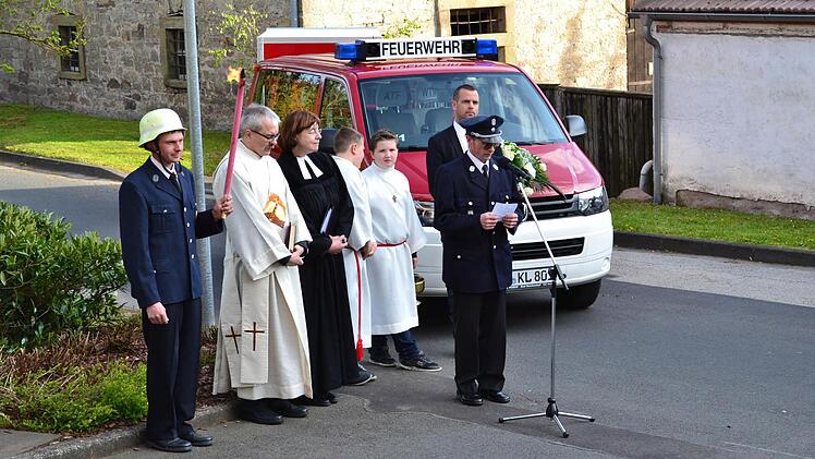 Fahrzeugweihe in Kleinbrach. Foto: Nicolas Thoma