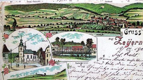 Gruß aus Zeyern von 1900