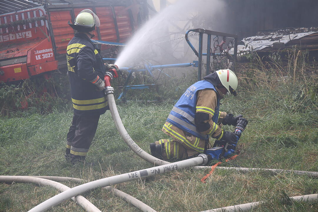 Brand auf Bauernhof in Unterkotzau