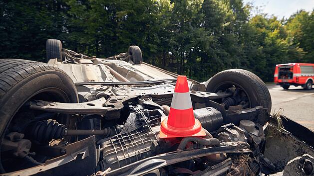 Unfall, überschlagen