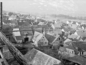Die Aufnahme zeigt den Bischberger Ortskern im Jahr 1966. Archivbild: Gemeindearchiv Bischberg