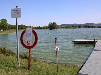 An der Kieswäsch darf bis auf weiteres nicht gebadet werden.Foto: Katrin Geyer