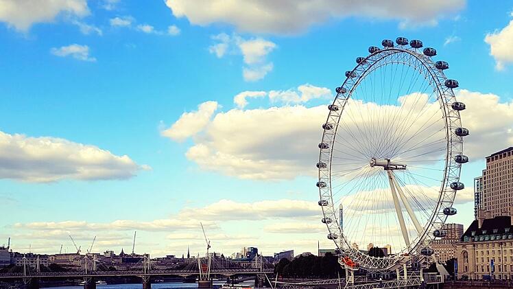 Während seines Aufenthaltes in England konnte Lukas Klatt auch alle Sehenswürdigkeiten in London besuchen - wie hier das London Eye Foto: Lukas Klatt