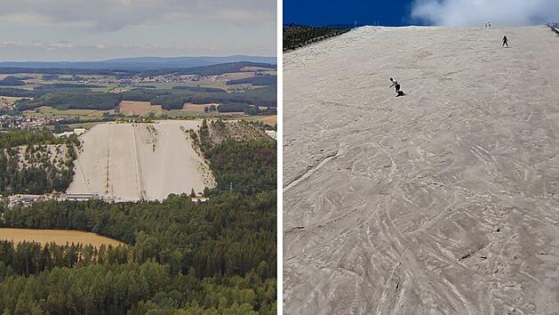 Monte Kaolino: Sandiger Ausflugstipp nahe Franken - für Skifahren im Sommer & mehr