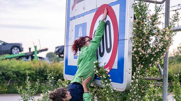 Greenpeace-Aktion f&uuml;r Tempolimit auf Autobahnen