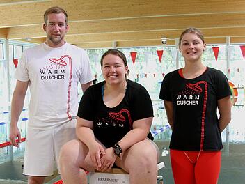Das starke Team "Warmduscher" mit Sascha Auer, Anja Friedrich und Alena Kolb (von links). Fotos: Günther Geiling