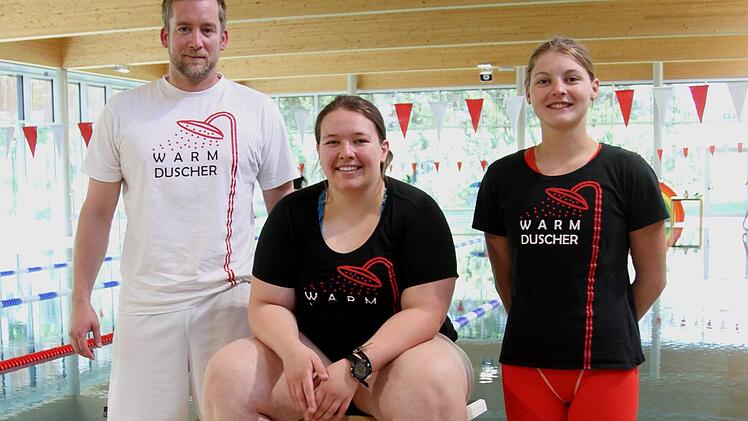 Das starke Team "Warmduscher" mit Sascha Auer, Anja Friedrich und Alena Kolb (von links). Fotos: Günther Geiling