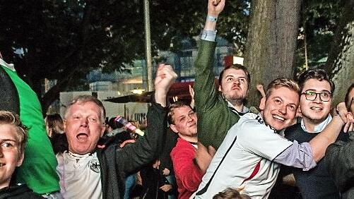 So wurde bei der WM im Juni 2018 im Prinzengarten in Coburg gejubelt - 2021 natürlich undenkbar.