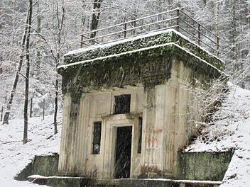 Das alte Wasserwerk von 1920: Hier kann man sich bei einem Unwetter auch gut mal unterstellen.