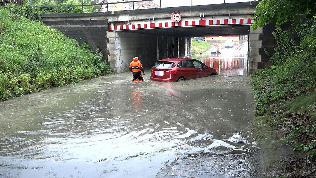 Starkregen und Hagel: Unwetter über Bamberg