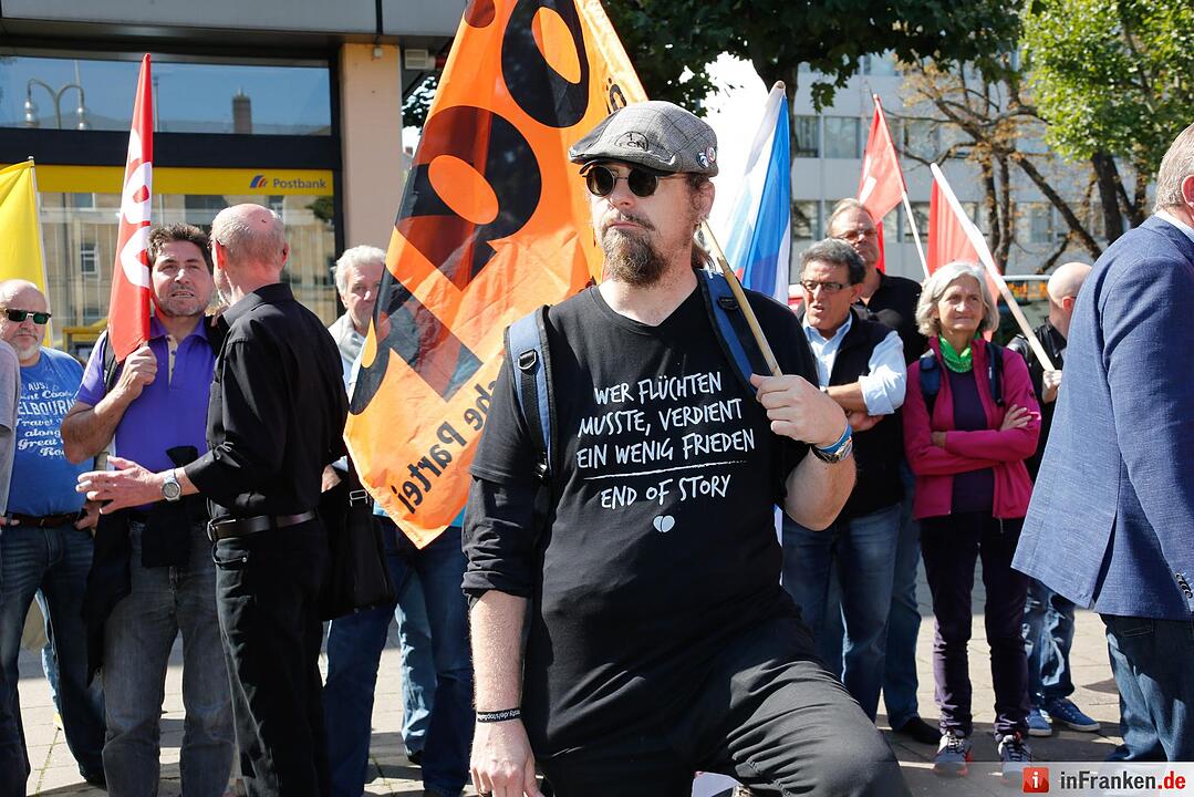 Demonstration vom Bündnis gegen Rechtsextremismus und Rassismus in Bamberg