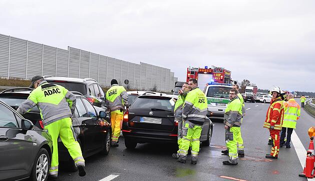 Massenunfall auf der A73 bei Breitengüßbach