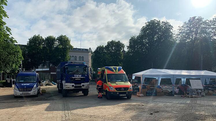 Das Kulmbacher THW unterstützt die Menschen von Stolberg. Foto: THW Kulmbach