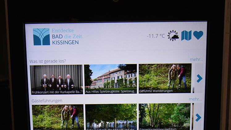 Die neuen elektronischen Stelen bieten Besuchern die Möglichkeit, sich schnell und unkompliziert über das Angebot in Bad Kissingen zu informieren. Björn Hein