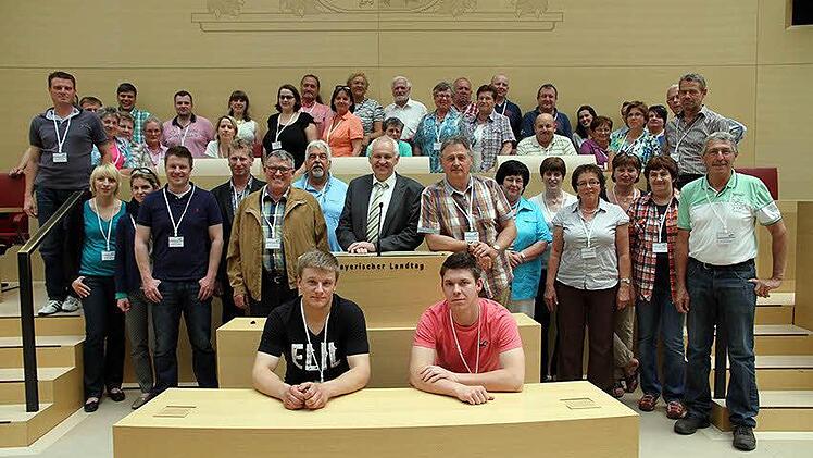 Robert Kiesels letzte Besuchergruppe im Bayerischen Landtag.