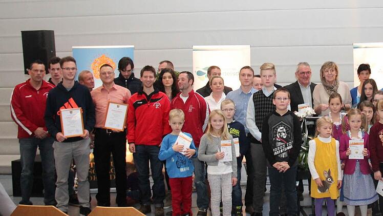 Alle Geehrten und die Empfänger des Sportabzeichens