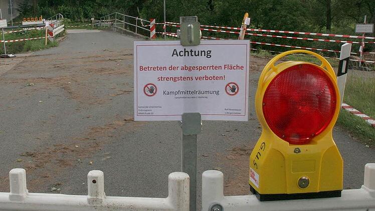 Ein Teil der Munition, die am Montag im Uferbreich der Itz in Meschenbach gefunden wurde. Foto: Gemeinde Untersiemau