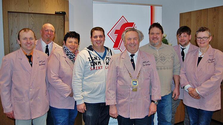 Der neue Vorstand der Bad Kissinger Metzgerinnung mit (von links) Udo Weigand, Bernhard Herbig, Sabine Klöffel, Markus Alles, Robert Schmitt, Thomas Hirtle, Benno Schneider und Marion Fritsch.  Foto: Sigismund von Dobschütz