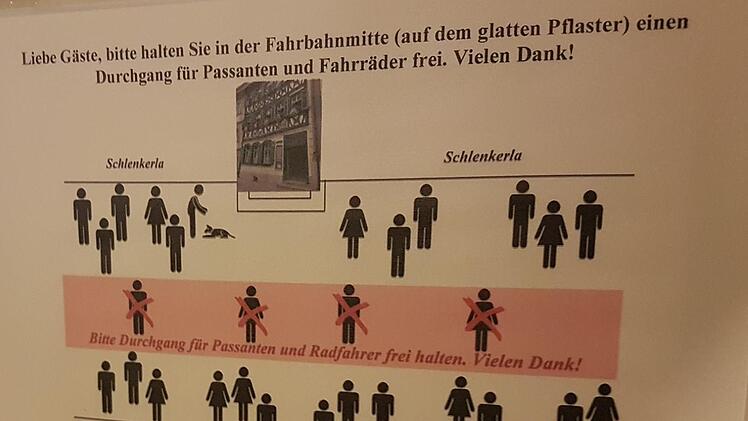Dieses Piktogramm soll die Gäste des Schlenkerla und des Alt Ringlein informieren  p.