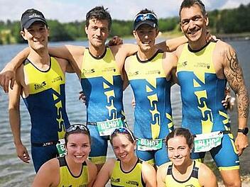 Oben v. li.: Michael Stirnwei&szlig;, Florian Loos, Frank M&uuml;ller, Robert Braun; unten v. li.: Julia, Heilmann, Zsanett Koszta, Elena Pluta  Foto: privat