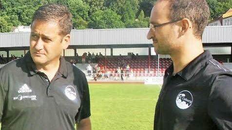 Bleiben Trainer beim FC Coburg: Matthias Christl und Frederic Martin.