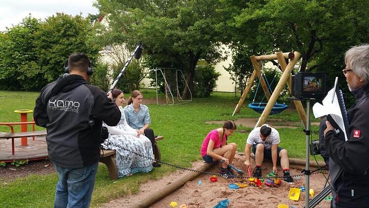 Dreharbeiten für das Video der Kulmbacher Bank. Foto: privat