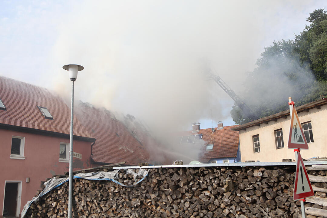 Herpersdorf bei Ansbach: Scheune abgebrannt