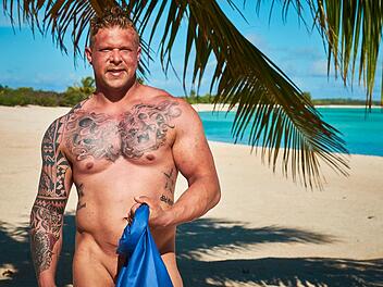 Konrad war am ersten Tag mit drei Promis auf der Insel. Foto: MG RTL Deutschland